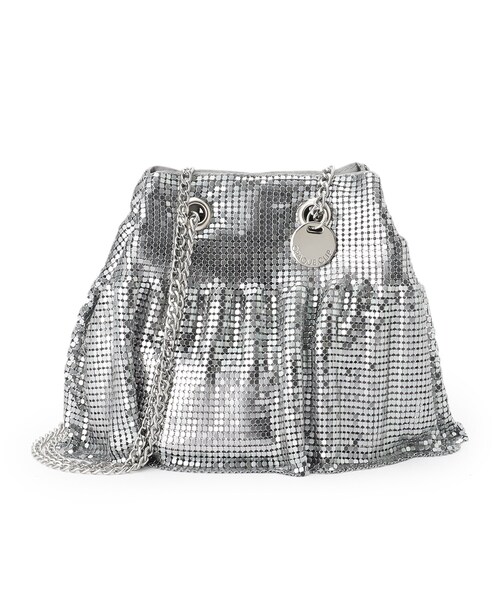 OPAQUE.CLIP（オペークドットクリップ）の「◆【2WAY】メタルメッシュフリルミニショルダーバッグ（ショルダーバッグ・レディース・ゴールド/シルバー系その他/ブラック/シルバー・00）」の14枚目の写真