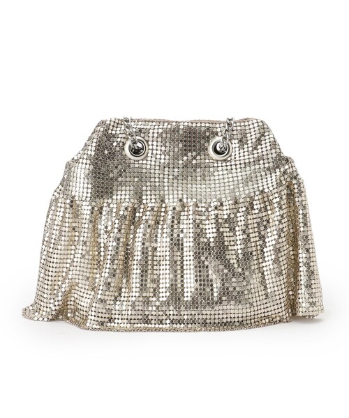 OPAQUE.CLIP（オペークドットクリップ）の「◆【2WAY】メタルメッシュフリルミニショルダーバッグ（ショルダーバッグ・レディース・ゴールド/シルバー系その他/ブラック/シルバー・00）」の18枚目の写真