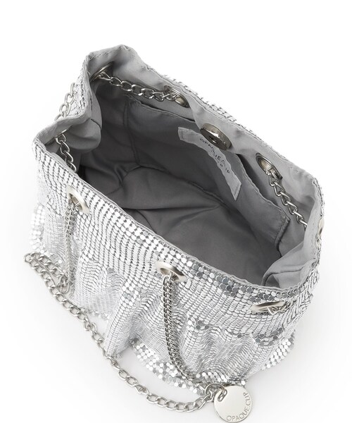 OPAQUE.CLIP（オペークドットクリップ）の「◆【2WAY】メタルメッシュフリルミニショルダーバッグ（ショルダーバッグ・レディース・ゴールド/シルバー系その他/ブラック/シルバー・00）」の20枚目の写真