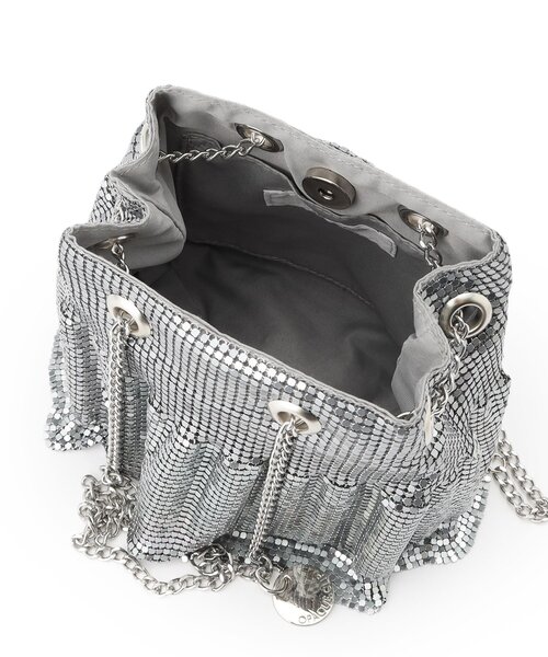 OPAQUE.CLIP（オペークドットクリップ）の「◆【2WAY】メタルメッシュフリルミニショルダーバッグ（ショルダーバッグ・レディース・ゴールド/シルバー系その他/ブラック/シルバー・00）」の21枚目の写真