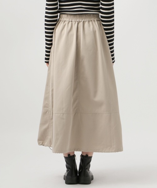 BAYFLOW（ベイフロー）の「[フレアとバルーンにシルエット変更可能]2WAYフレアスカート（スカート・レディース・ベージュ/ネイビー・FREE）」の12枚目の写真
