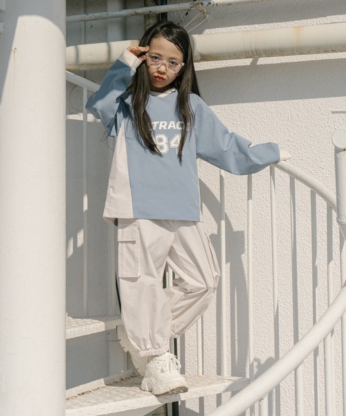 URBAN CHERRY(アーバンチェリー)の「ライトタフタカーゴパンツ(カーゴパンツ・キッズ・アイボリー/ピンク/ブラック・150cm/140cm/120cm/110cm/130cm)」の15枚目の写真