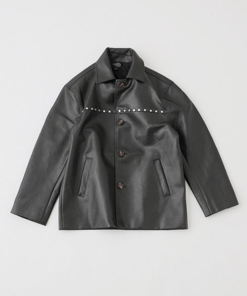 【今が1番安いです】AFB/ STUDDED CAR COAT コート 今が1番安いです】AFB/ STUDDED CAR COAT コート
