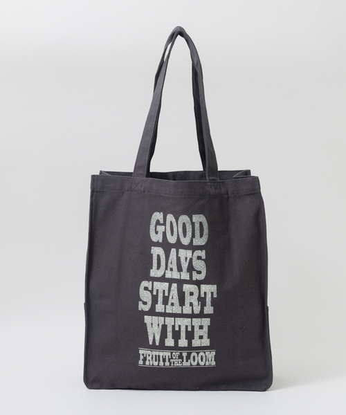 FRUIT OF THE LOOM（フルーツオブザルーム）の「【FRUIT OF THE LOOM/フルーツオブザルーム】FTL×PEANUTSサイドポケットトートバッグ（トートバッグ・メンズ・イエロー/ネイビー/ブラック/ブルー・フリー）」の5枚目の写真