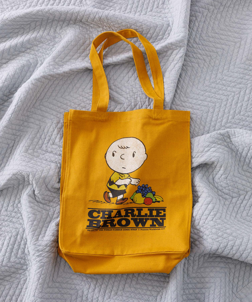 FRUIT OF THE LOOM（フルーツオブザルーム）の「【FRUIT OF THE LOOM/フルーツオブザルーム】FTL×PEANUTSサイドポケットトートバッグ（トートバッグ・メンズ・イエロー/ネイビー/ブラック/ブルー・フリー）」の19枚目の写真