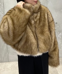 VIS（ビス）の「【WEB/一部店舗限定】エコファーショート丈Wジップブルゾン（ブルゾン）」