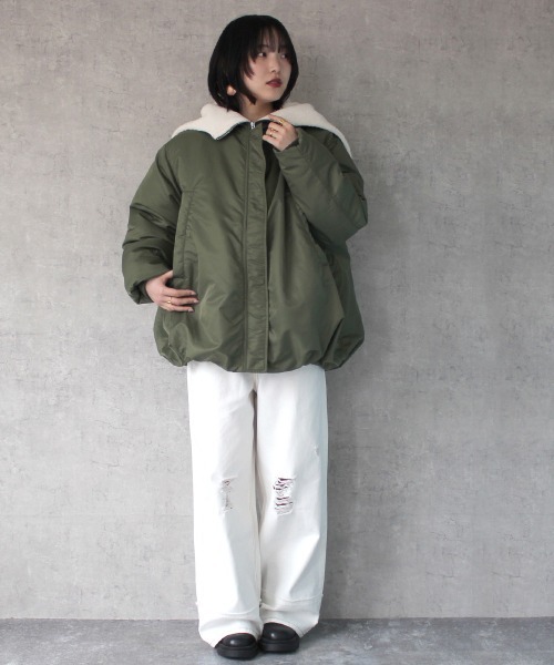 SELECT LEVERY(セレクトリベリー)の「クラッシュダメージ加工リメイク風デニムワイドパンツ(デニムパンツ・レディース・ライトグレー/ライトブルー/ホワイト/ブラック系その他・X-LARGE/LARGE/MEDIUM/SMALL)」の10枚目の写真