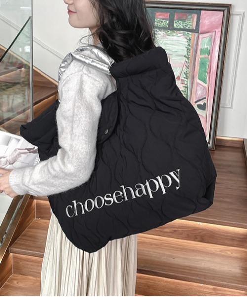 FREE STYLISTS(フリー スタイリスト)の「キルティング パデッド トートバッグ 軽量 トラベルバッグ 大容量 ボストン キャリーオン/2way(ボストンバッグ・レディース・ブラック/オフホワイト/ブラウン・FREE)」の17枚目の写真