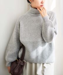 le.coeur blanc | 片畦キリカエタートルニットプルオーバー(ニット/セーター)