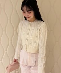 CELFORD | ケーブルレースデザインカーディガン(カーディガン/ボレロ)