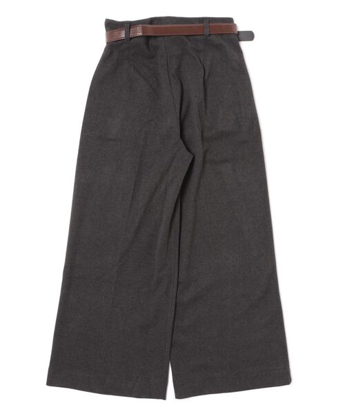 BANICO（バニコ）の「【Banico】ウールライクタックワイドパンツ（スラックス・レディース・ブラック/グレー/チョコ・SMALL/MEDIUM/LARGE）」の4枚目の写真