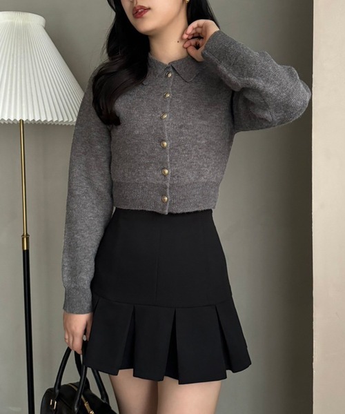 セール】ゴールドボタンもちもち衿ニット（ニット/セーター）｜one