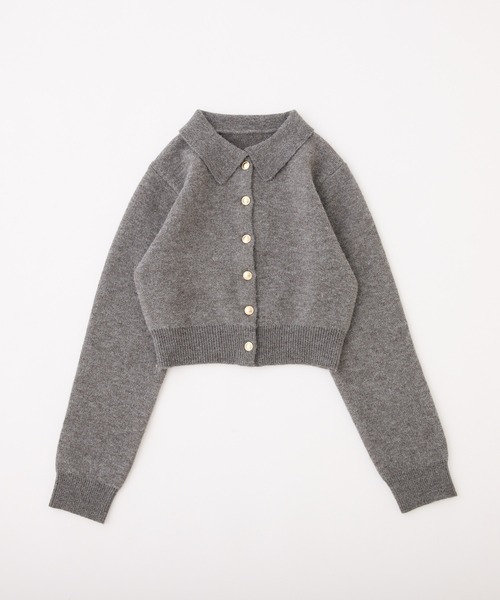 セール】ゴールドボタンもちもち衿ニット（ニット/セーター）｜one