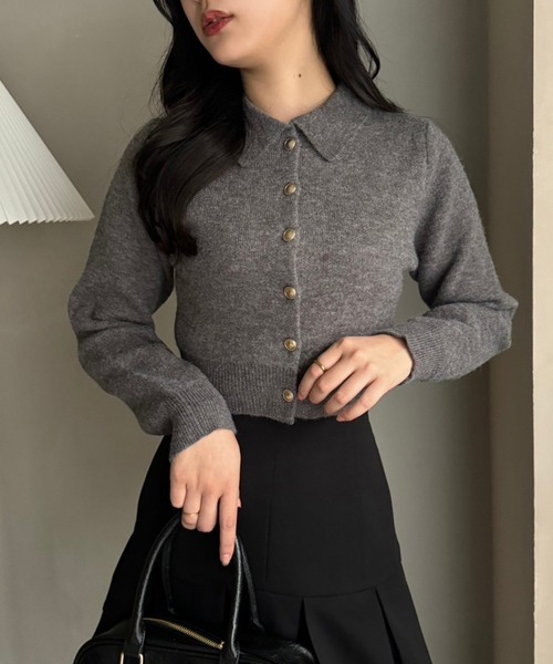 ニット/セーター collar knittops CENEA（セネア） ニット セーター シャギーポロネックニットトップス