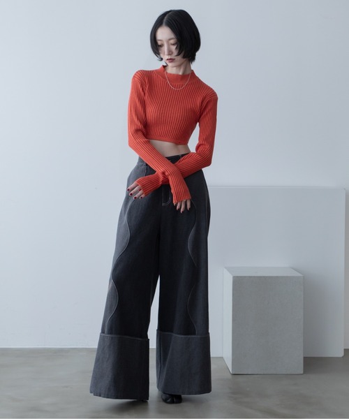 セール】ラメミックスカラー4wayリブニット（ニット/セーター