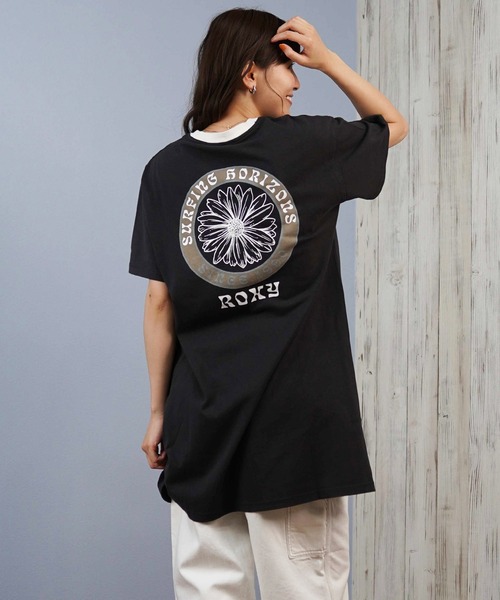 ROXY（ロキシー）の「ROXY/ロキシー バックプリントTシャツ ワンピース RDR251653M（ワンピース・レディース・ヘザーグレー/オフホワイト/ブラック・L/M）」の2枚目の写真