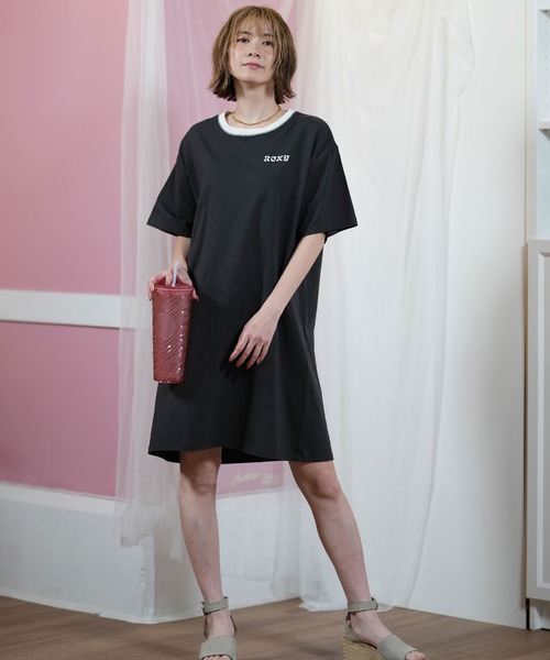 ROXY（ロキシー）の「ROXY/ロキシー バックプリントTシャツ ワンピース RDR251653M（ワンピース・レディース・ヘザーグレー/オフホワイト/ブラック・L/M）」の6枚目の写真