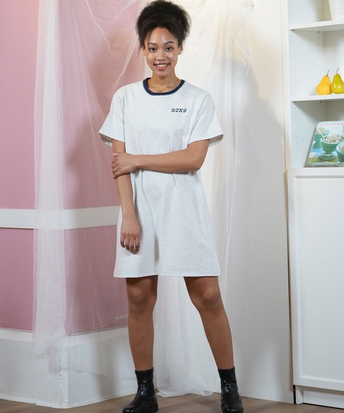 ROXY（ロキシー）の「ROXY/ロキシー バックプリントTシャツ ワンピース RDR251653M（ワンピース・レディース・ヘザーグレー/オフホワイト/ブラック・L/M）」の8枚目の写真