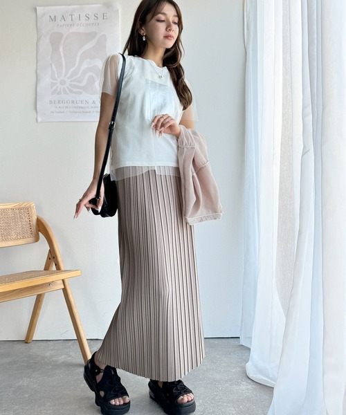 classicalelf(クラシカルエルフ)の「大人の"きちんと見え"を叶える。プリーツロングスカート(スカート・レディース・チャコール/グレイッシュベージュ/ブラック・LARGE/MEDIUM/SMALL/X-LARGE)」の16枚目の写真