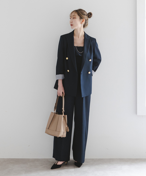 Noble（ノーブル）の「ワイドVネックフィブリルキャミワンピース