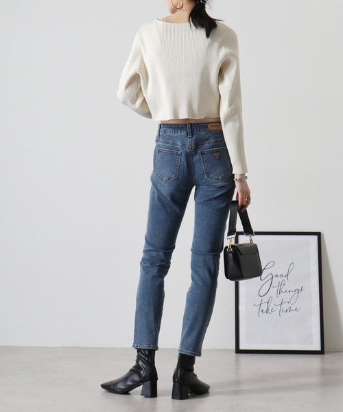 Guess（ゲス）の「GUESS Ultra Ankle Skinny LADIES DENIM PANTS ウルトラアンクルスキニー（デニムパンツ・レディース・ダークインディゴブルー・25inch/26inch/27inch/28inch）」の11枚目の写真