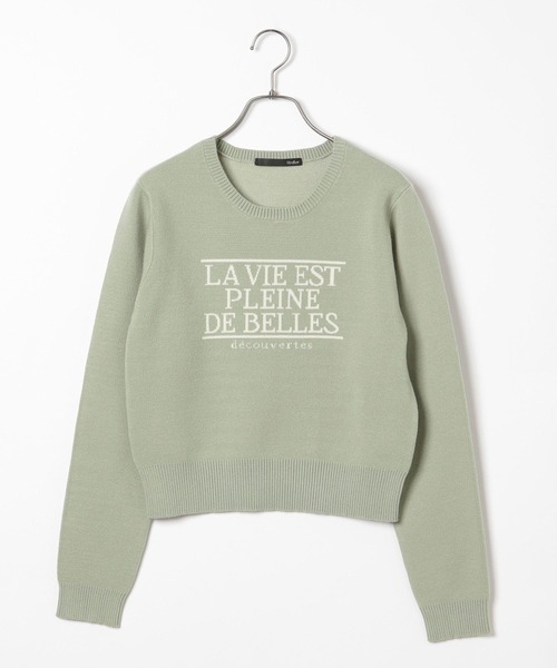 Heather（ヘザー）の「フロントロゴニット　292250（ニット/セーター・レディース・アイボリー/ミント/グレー・FREE）」の11枚目の写真