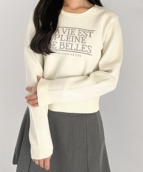 Heather（ヘザー）の「フロントロゴニット　292250（ニット/セーター・レディース・アイボリー/ミント/グレー・FREE）」の22枚目の写真