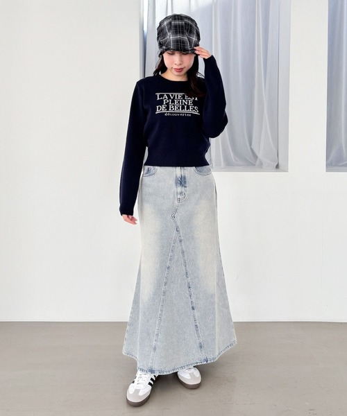 Heather（ヘザー）の「フロントロゴニット　292250（ニット/セーター・レディース・アイボリー/ミント/グレー・FREE）」の5枚目の写真