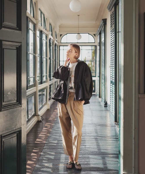 DONOBAN(ドノバン)の「撥水ペプラムジャケット(その他アウター・レディース・ブラック・ONE)」の3枚目の写真