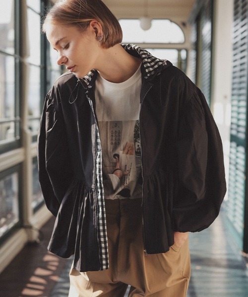 DONOBAN(ドノバン)の「撥水ペプラムジャケット(その他アウター・レディース・ブラック・ONE)」の4枚目の写真