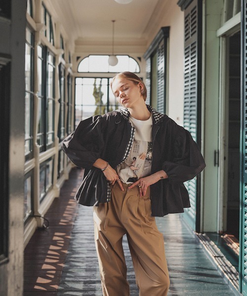 DONOBAN(ドノバン)の「撥水ペプラムジャケット(その他アウター・レディース・ブラック・ONE)」の8枚目の写真