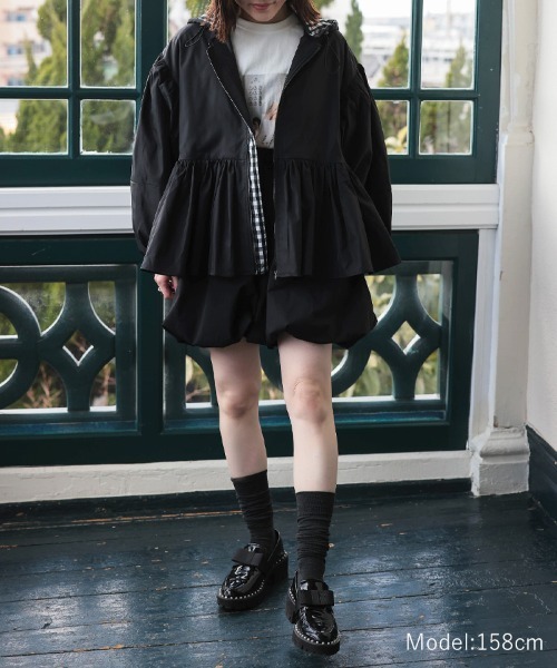 DONOBAN(ドノバン)の「撥水ペプラムジャケット(その他アウター・レディース・ブラック・ONE)」の12枚目の写真