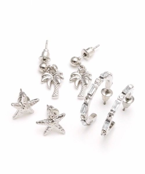 Kahiko(カヒコ)の「【Kahiko】パームツリー&スターフィッシュセットピアス(ピアス(両耳用)・レディース・シルバー/ゴールド・FREE)」の4枚目の写真