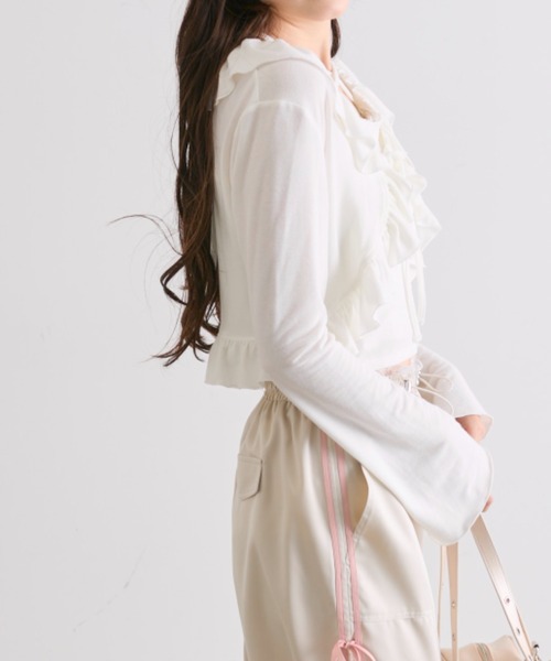 OLIVE des OLIVE（オリーブデオリーブ）の「フリルボレロセット（アンサンブル・レディース・オフホワイト/ブラック/トップグレー/ピンク・FREE）」の9枚目の写真