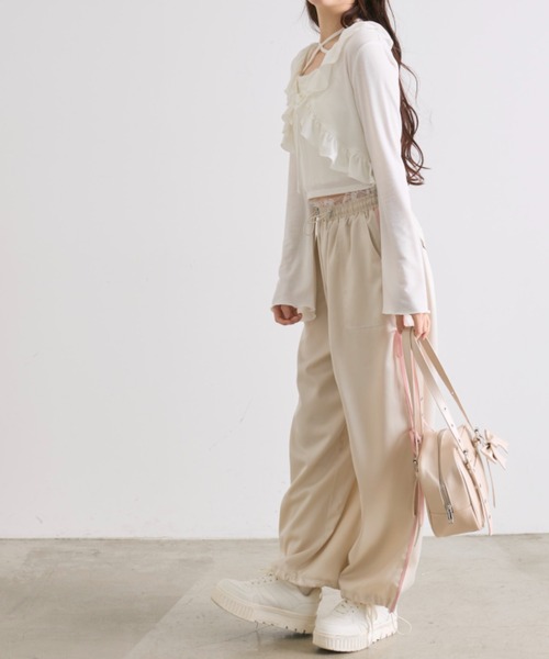 OLIVE des OLIVE（オリーブデオリーブ）の「フリルボレロセット（アンサンブル・レディース・オフホワイト/ブラック/トップグレー/ピンク・FREE）」の13枚目の写真