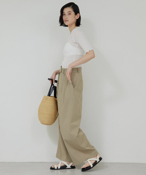GALLARDAGALANTE ダブルタックパンツ GALLARDAGALANTE パンツ 「5サイズ展開」ダブルタックパンツ