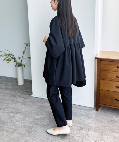 reca（レカ）の「ペプラムジャケット×テーパードパンツ２点セット（スーツセット・レディース・ブラック/ネイビー/グレイッシュベージュ/ベージュ・S/M/L/XL）」の18枚目の写真