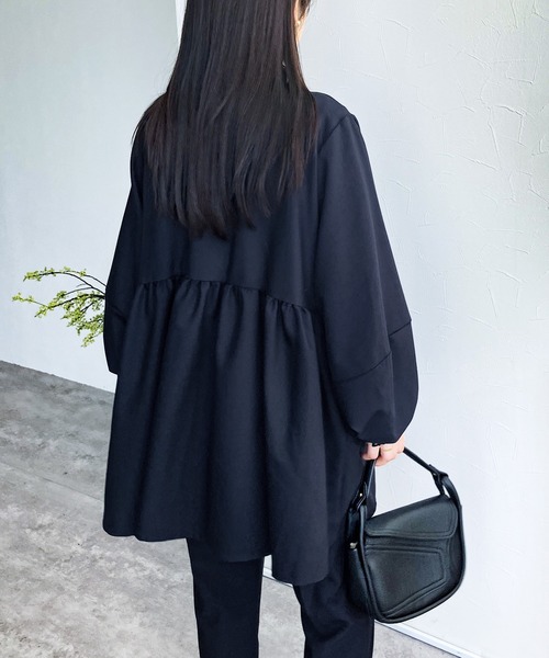 reca（レカ）の「ペプラムジャケット×テーパードパンツ２点セット（スーツセット・レディース・ブラック/ネイビー/グレイッシュベージュ/ベージュ・S/M/L/XL）」の17枚目の写真