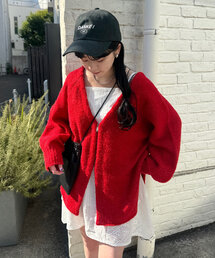 Kastane | 【4色展開】ZIPオーバーカーディガン(ニット/セーター)