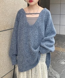 Kastane（カスタネ）の「ZIPオーバーカーディガン（ニット/セーター）」