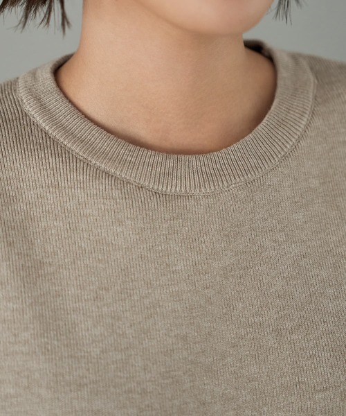 STYLE DELI(スタイルデリ)の「ななめニットレイヤードワンピース(ワンピース・レディース・ベージュ/ブラック・SMALL/MEDIUM)」の14枚目の写真