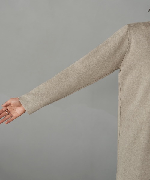 STYLE DELI(スタイルデリ)の「ななめニットレイヤードワンピース(ワンピース・レディース・ベージュ/ブラック・SMALL/MEDIUM)」の12枚目の写真