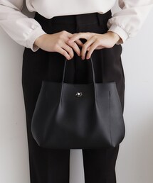 index | 【2WAY】フラワーパーツ合皮ミドルトートバッグ(トートバッグ)