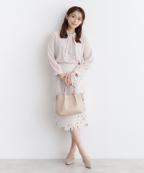 index（インデックス）の「【2WAY】フラワーパーツ合皮ミドルトートバッグ（トートバッグ・レディース・グレー/ブラック/ベージュ・00）」の11枚目の写真