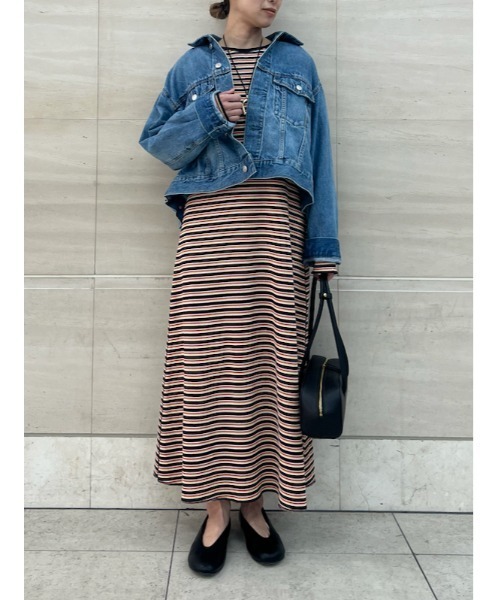 Mila Owen(ミラオーウェン)の「肩パッド付フレアナローワッフルワンピース(ワンピース・レディース・ベージュ/ブラック/その他・0/1)」の21枚目の写真