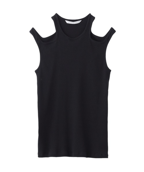 HOLLOWED OUT RIB TANK-TOP