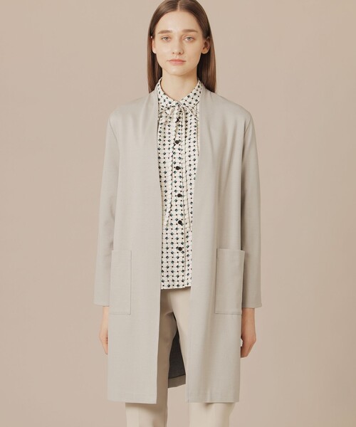 MACKINTOSH LONDON（マッキントッシュ ロンドン）の「ダブルフェイスレーヨンニットライトアウター（その他アウター・レディース・ベージュ/ライトブルー・38）」の2枚目の写真