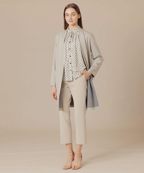 MACKINTOSH LONDON（マッキントッシュ ロンドン）の「ダブルフェイスレーヨンニットライトアウター（その他アウター・レディース・ベージュ/ライトブルー・38）」の4枚目の写真