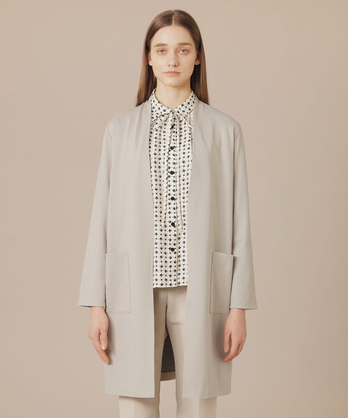 MACKINTOSH LONDON（マッキントッシュ ロンドン）の「ダブルフェイスレーヨンニットライトアウター（その他アウター・レディース・ベージュ/ライトブルー・38）」の6枚目の写真