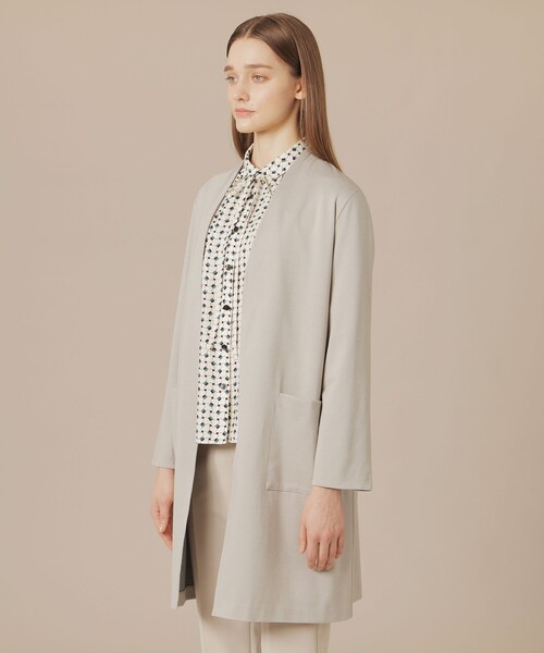 MACKINTOSH LONDON（マッキントッシュ ロンドン）の「ダブルフェイスレーヨンニットライトアウター（その他アウター・レディース・ベージュ/ライトブルー・38）」の7枚目の写真